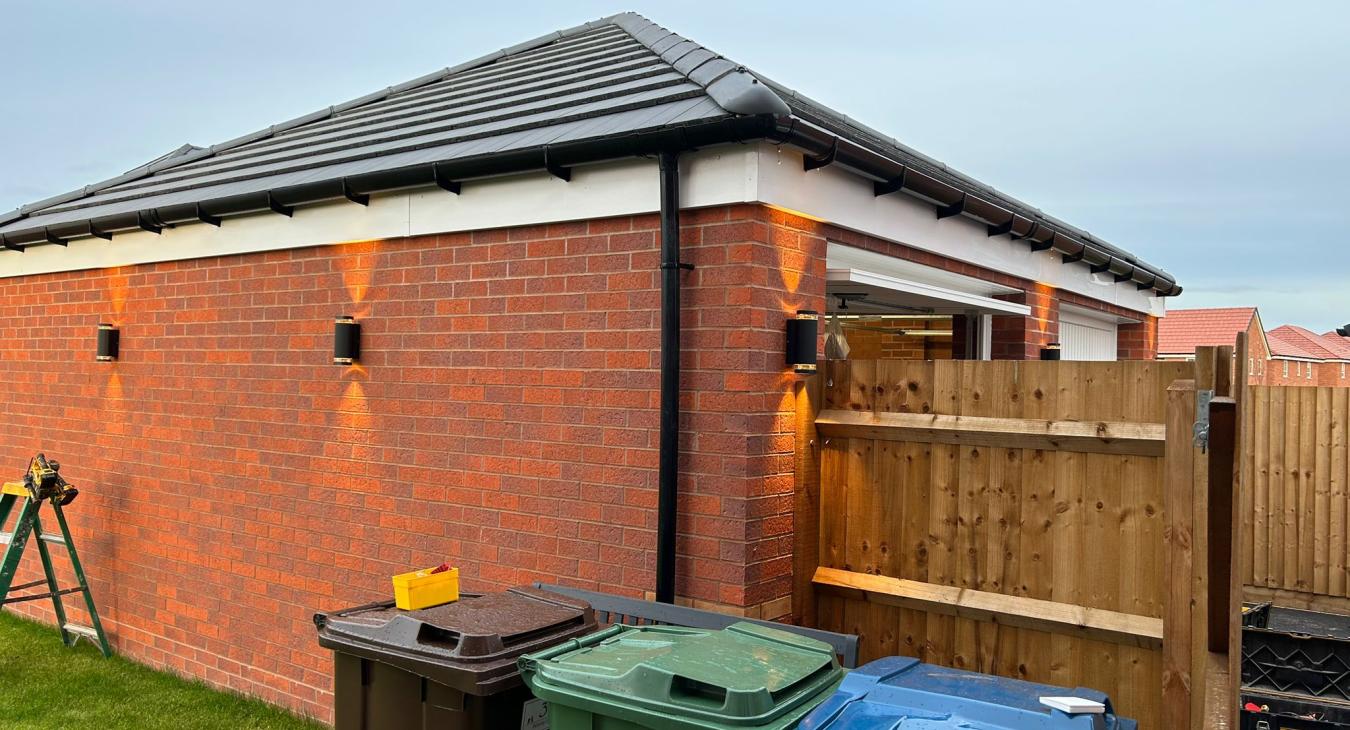 Garage lighting installed by Jordan Electrical Services in Cannock